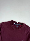 Tommy Hilfiger Pima Cotton Cashmere Crewneck Sweater – Burgundy (L)