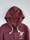 Tommy Hilfiger Denim Burgundy Eagle Zip Hoodie (M/L)