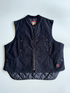 Vintage Tough Duck Black Canvas Quilted Work Vest – Made in Canada(3XL)