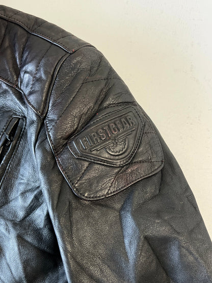 ZFirst Gear By Hein Gericle Original Pure Heavy Original Leather Riding Jacket (Ultra Rare) Padded (M)
