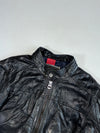 Angelo Litrico Leather Café Racer Jacket – Black (M)