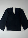 Adele Fado Vintage V-Neck Knit Sweater  Black women's (XS)