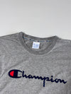 Champion | Grey Script Logo Long Sleeve Tee | (XL)