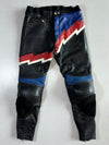 Vintage “V” Leather Two-Piece Racing Suit (Jacket Size : M) (Pant Waist :34 |Length : 39)
