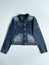 Polo Jeans Co. Ralph Lauren Dark Wash Denim Trucker Jacket  woman’s  (XS)