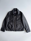 Schott N.Y.C. Cowhide Leather Trucker Jacket Made in USA, Genuine Full-Grain Leather (2XL)