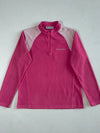 Columbia Pink Half-Zip Fleece Pullover – Two-Tone Shoulder Panels (S)