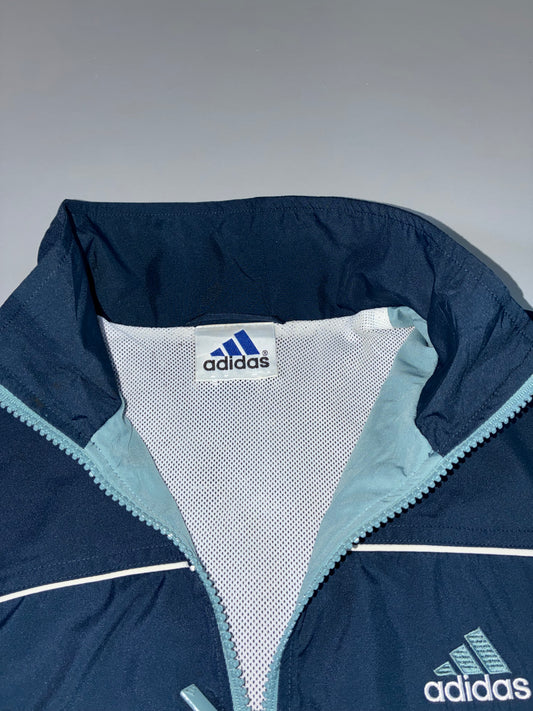 Adidas | Windbreaker Track Jacket | Grey/Navy (L)