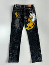 Happy Hope Denim “Griffin” Embroidered Acid Wash Jeans (W:28 |L:40)