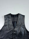 Black Leather Waistcoat/Vest (M/L)