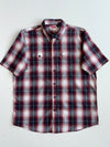 Wrangler Plaid Short Sleeve Button-Up Shirt (XL)