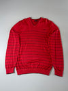 Nike Golf Red Striped V-Neck Sweater (2XL)