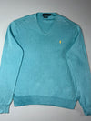 Polo Ralph Lauren Teal Pima Cotton V-Neck Sweater (XL)