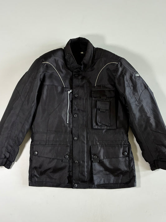 Rehmer Black Multi-Pocket Touring Motorcycle Jacket (M/L)