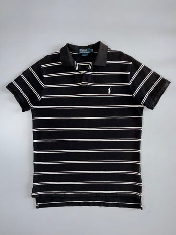 Polo Ralph Lauren Striped Polo – Black & White (L)