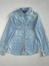 Dickies Light Wash Chambray Denim Shirt – Double Flap Pockets (S)
