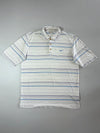 Nike Golf Striped Polo — White & Blue (XL)