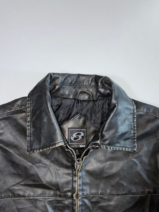 Anchor Blue Premium Original Leather Jacket (M)