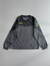 Asics Vintage Shell Pullover Jacket – Grey/Black with Neon Accent (L)