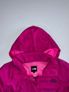 The North Face Mesh-Lined Nylon Hooded Windbreaker Rain Jacket Magenta Pink (L)