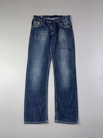 True Religion Brand Jeans Straight Leg Denim (W:34) (L:46)