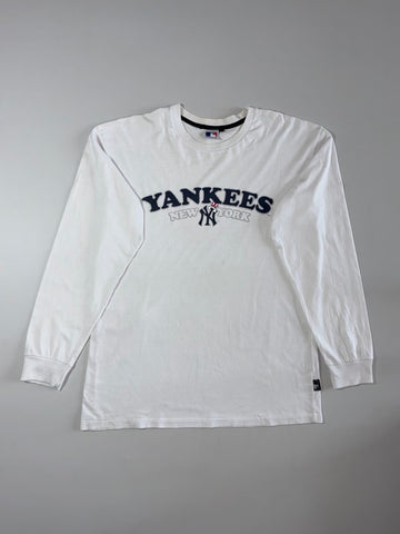 MLB New York Yankees Long Sleeve Tee – White (L)