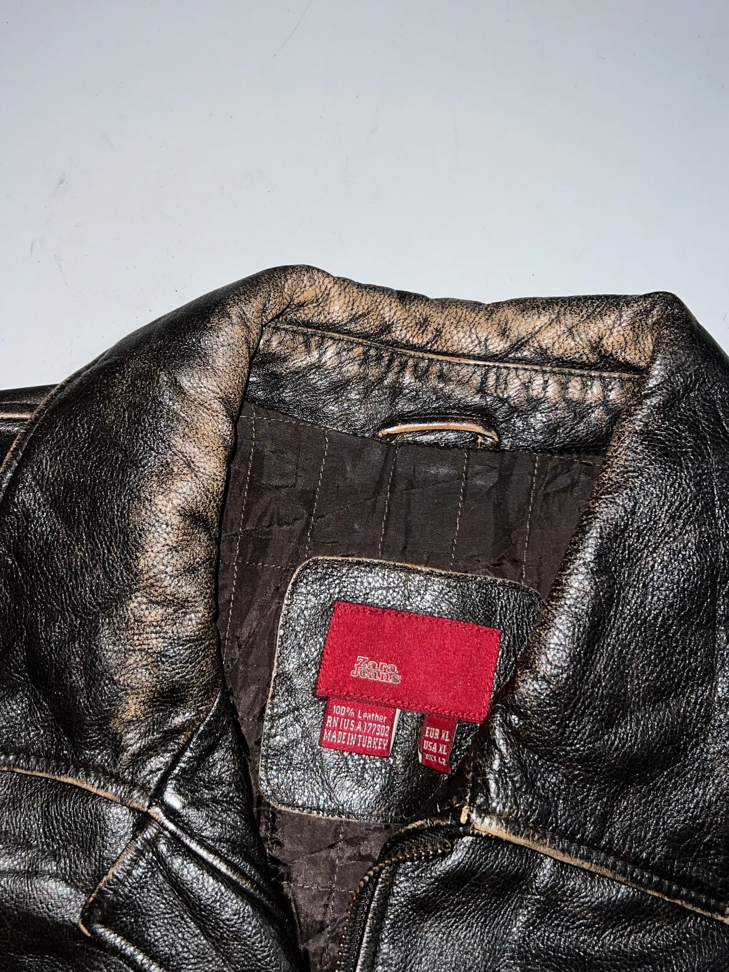 ZARA Original Leather Jacket (L/XL)
