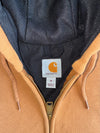 Carhartt Brown Full-Zip Thermal Lined Hoodie (Xl)