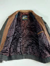 Vintage 90s London Fog Charcoal Leather Bomber Jacket – (XL)