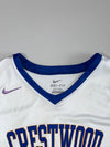 Nike Dri-FIT Crestwood #15 Basketball Jersey – White/Blue (XS)