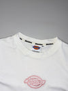 Dickies | White Pink Embroidered Logo Baby Tee | (XXS)