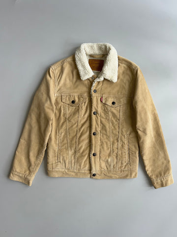 Levi’s Premium Corduroy Sherpa-Lined Trucker Jacket(S/M)