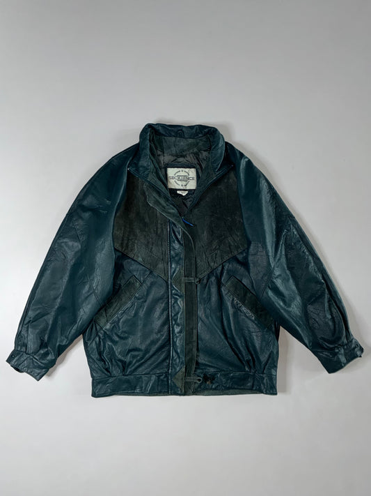 Sequence Premium Original Bomber Leather Jacket (M)