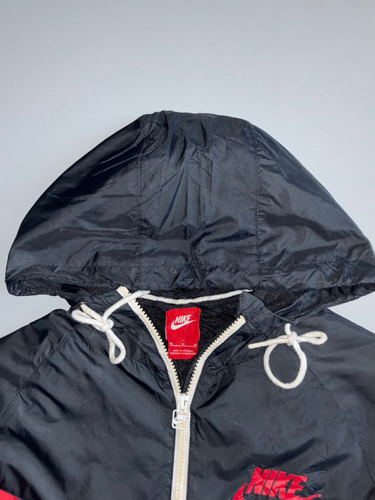 Nike Sportswear Windrunner Vintage Red & Black Colorblock Hooded Jacket — Made in Vietnam | Size (M)