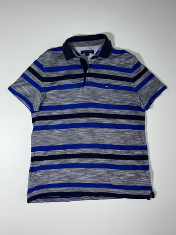 Tommy Hilfiger | Striped Polo Grey Blue | (M/L)