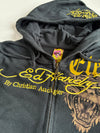 Ed Hardy | Black Gold Eternal Love Tiger Zip Hoodie Women’s (Xs)
