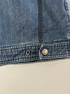 Y2K FUBU Jeans Collection Zip-Up Denim Moto Jacket (M)