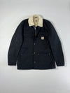 Carhartt WIP | Black Sherpa Collar Chore Coat | (L)
