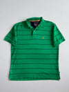 Nautica Striped Performance Deck Shirt Polo in Green (L)