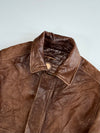 Vintage Marc New York Brown Leather Bomber Jacket (L)