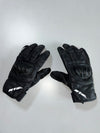 BLH Black Leather Motorcycle Racing Gloves (Protected)