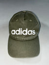 Adidas Linear Logo Olive Green Cotton Cap (Adjustable)
