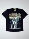 Vintage Rock Eagle Glow-in-the-Dark Wolf Pack Graphic Tee  (L)