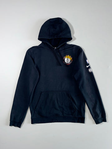Nike NBA Brooklyn Nets City Edition Crown Logo Hoodie Black (S)