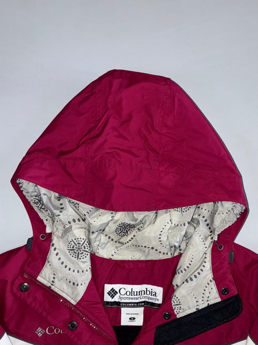 Columbia Sportswear | Insulated Hooded Ski Jacket | Raspberry & White | Women’s S (M)