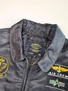 ZAlpha Industries Air Crew MA-1 Bomber Jacket | Heavy Patchwork Aviation Style (Very Rare)  (L)