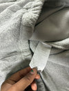 Millet Half-Zip Sherpa Fleece with Nylon Shoulder Panels – Heather Grey/Beige (S)