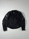 Shift Black Mesh Motorcycle Jacket with Contrast Piping PADDED (M)