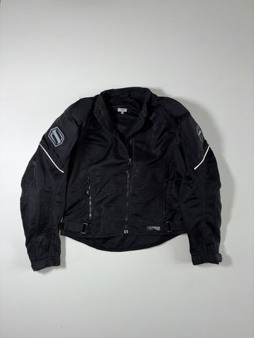 Shift Black Mesh Motorcycle Jacket with Contrast Piping PADDED (M)