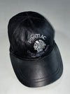 Vintage Pontiac Chief of the Sixes Embroidered Black Leather Cap (Adjustable)